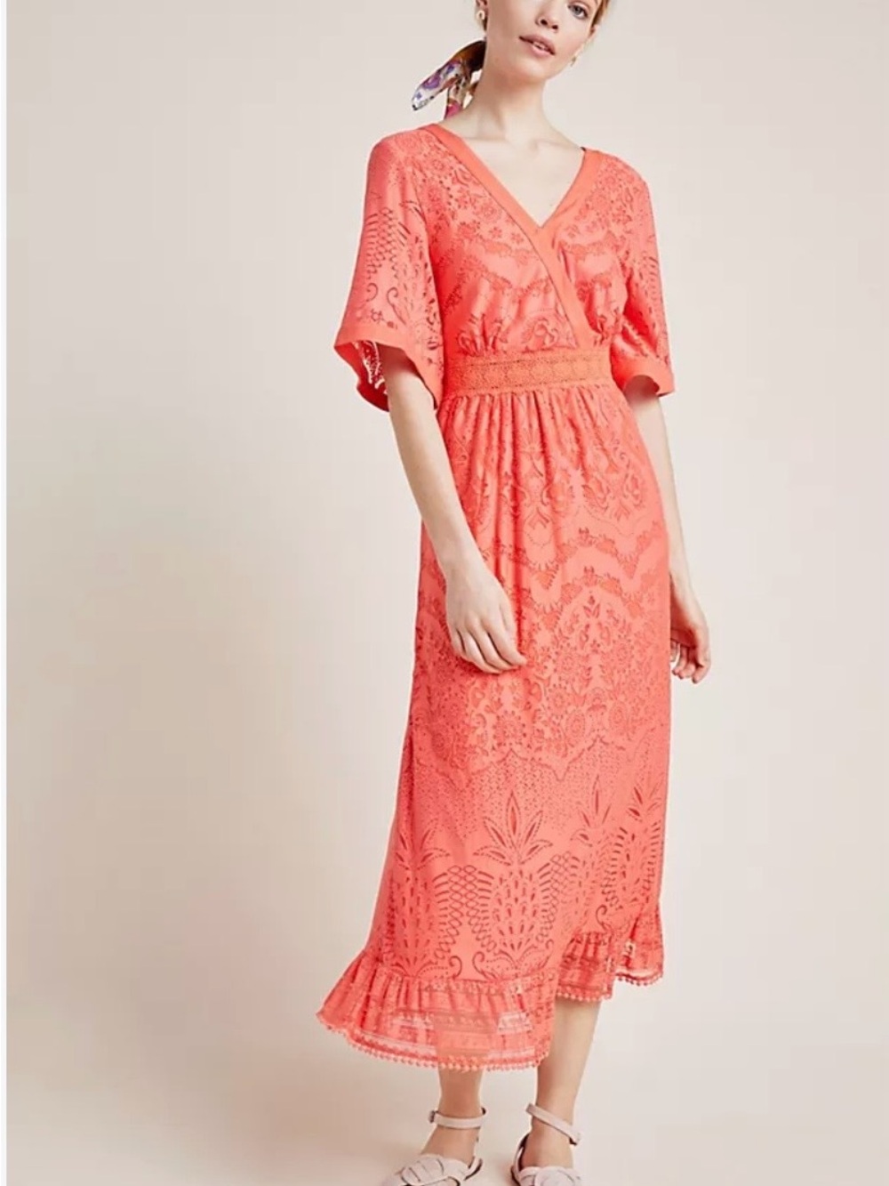 NWT Farm Rio Devore maxi dress/ Anthropologie
Size L